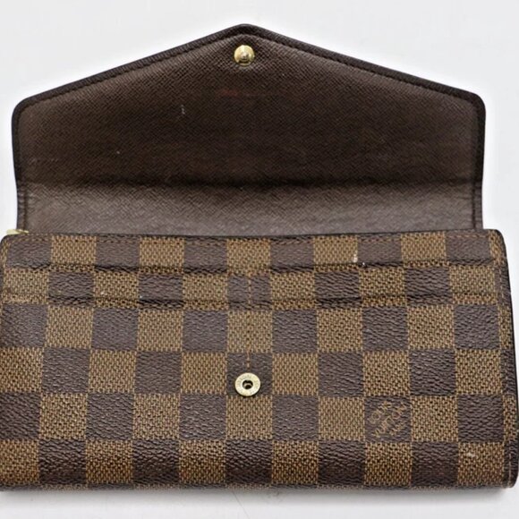 Louis Vuitton Damier Ebene Sarah Long Wallet - Picture 7 of 15